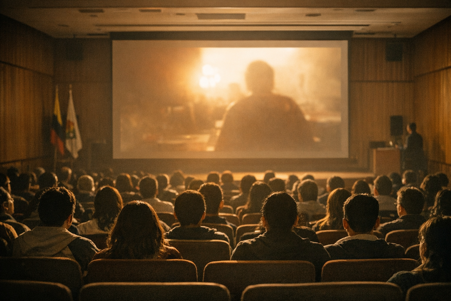 Festival de cine educativo: exhibición en auditorio escolar